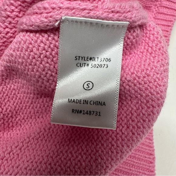 Lalavon Pink Sweater with White Bows size S NWT - Picture 7 of 9
